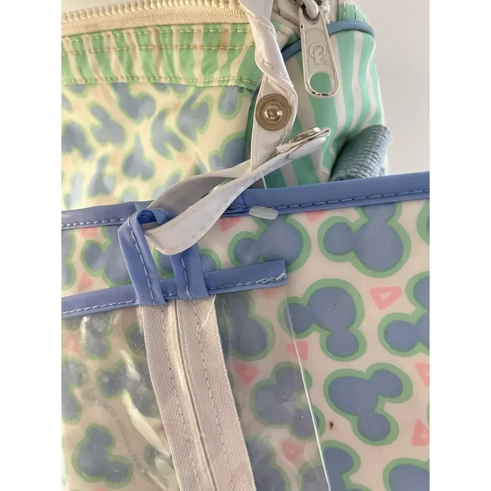 RARE Vintage 90s Disney Babies Mickey Minnie Diaper Bag W ACCESSORIES Needs Zip
